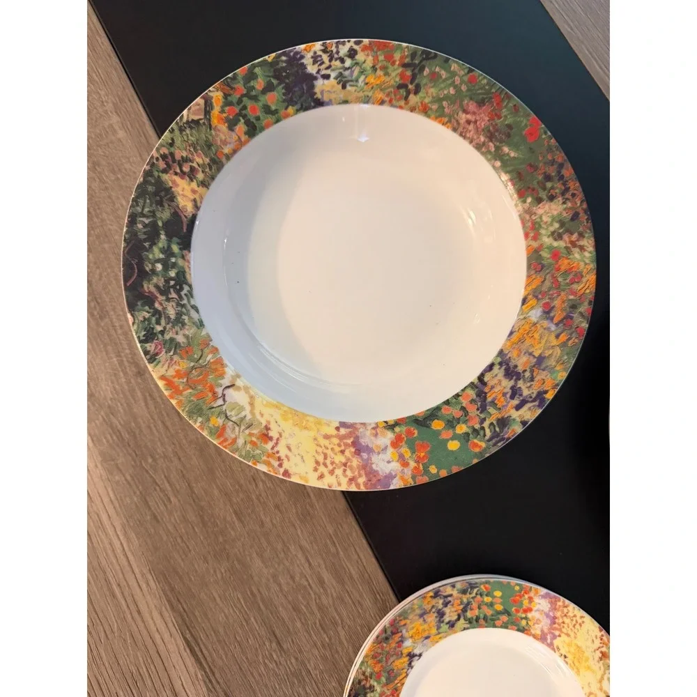 Sakura Vincent Van Gogh Porcelain Dinnerware Set Impressionist Floral 9pc